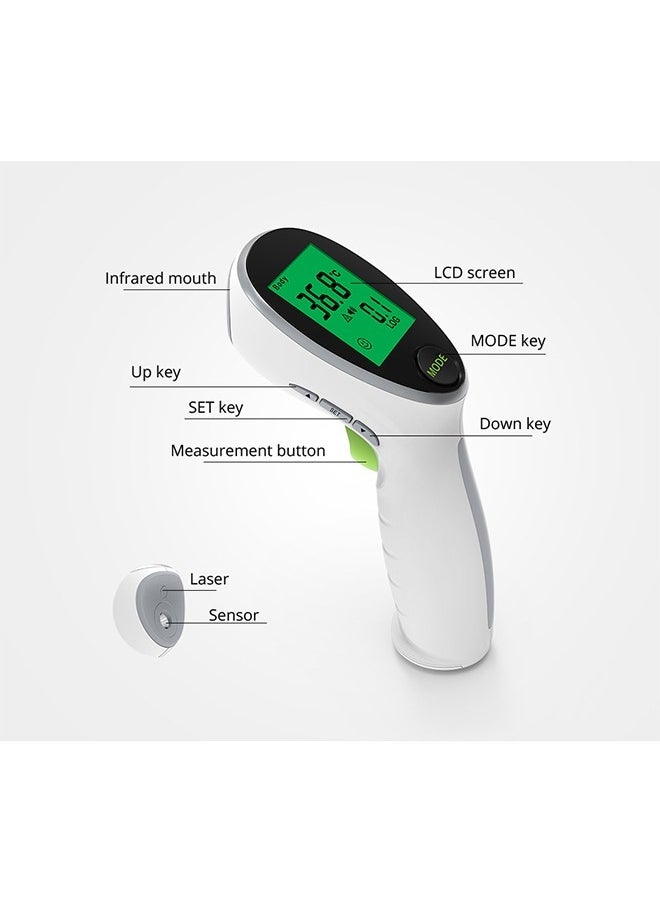 Household Medical Thermometer, No-Touch Infrared Digital Accurate Thermometer (White)