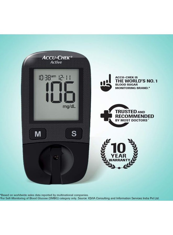 Active Blood Glucose Monitoring System With Test Strips