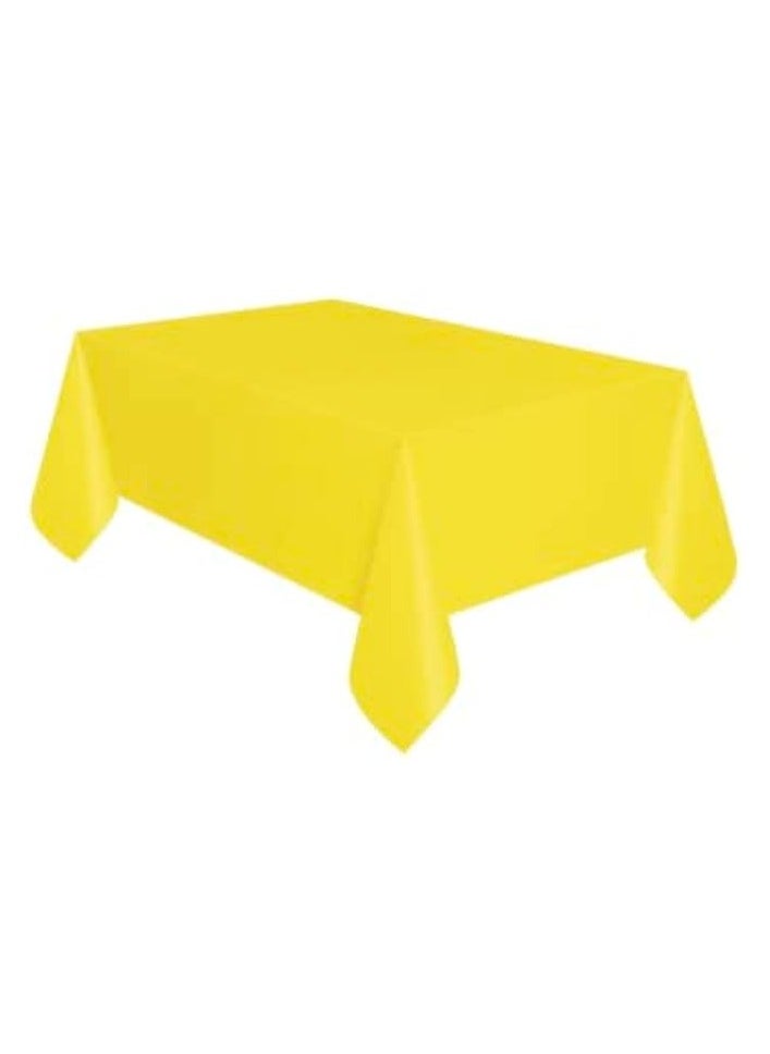 Neon Yellow Plastic Table Cover