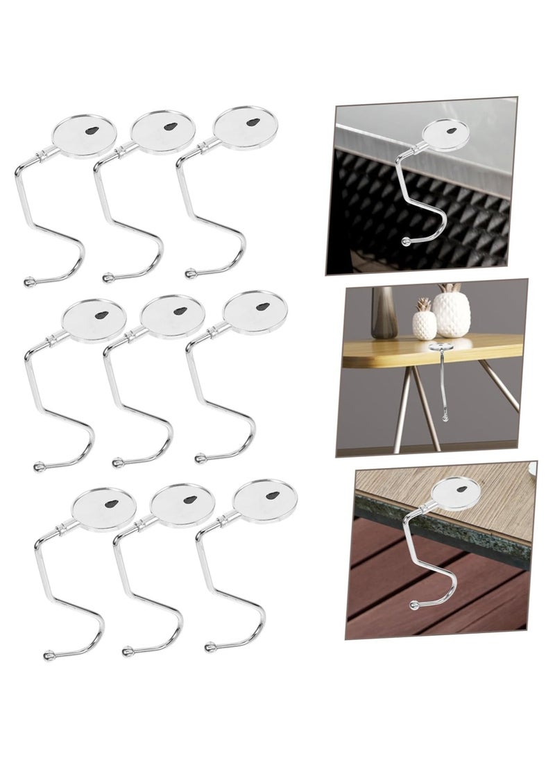 20pcs Anti-Skid Hook Metal Desk Hook Purse Hook for Table, Student Bag Hanger Womens Bag Handbag Hook Instant Bag Hanger Meat Hook Non-Slip