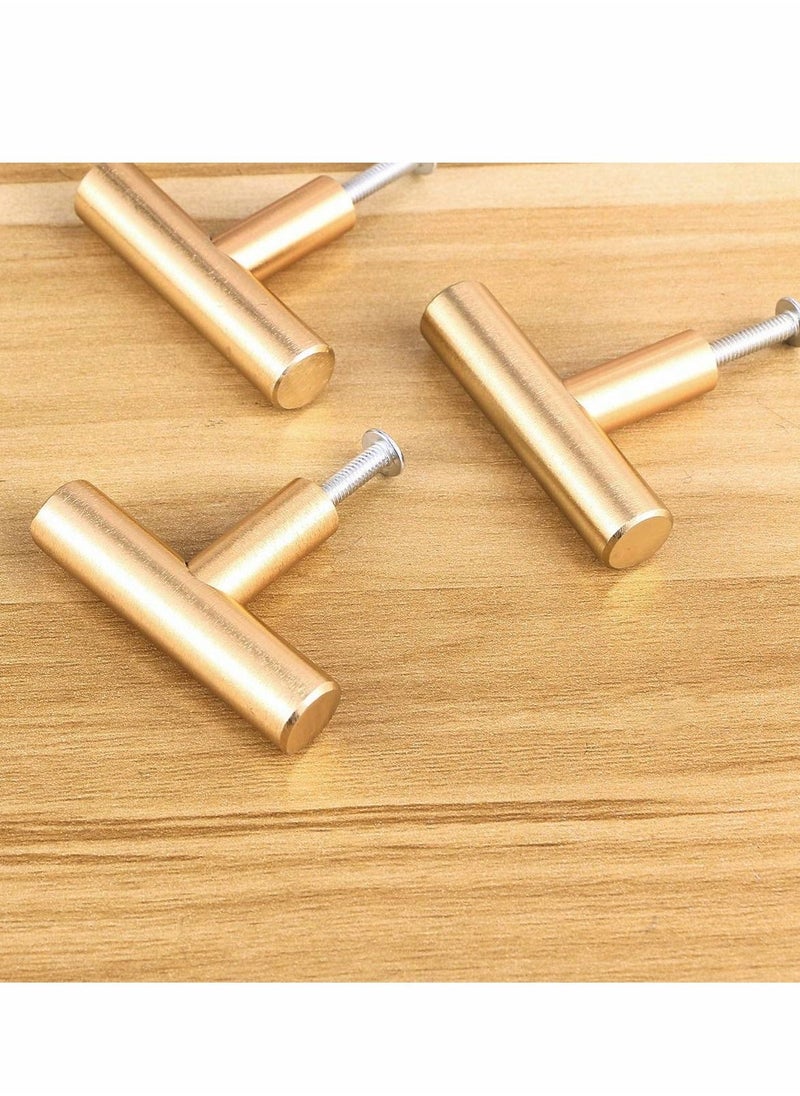 Alloy Pull Handle Cupboard Cabinet Wardrobe Door Knobs Drawer Pull Handle for Home Bedroom Golden - 12pcs