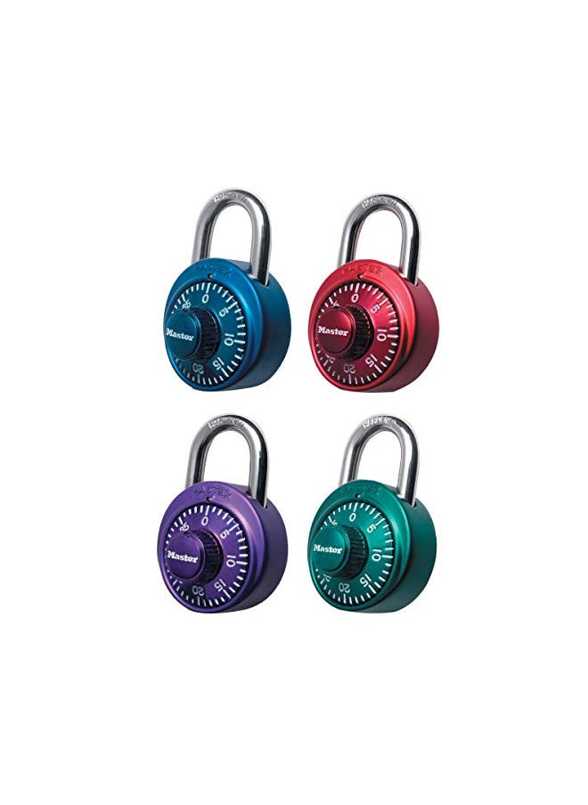 Master Lock Combination Locker Lock, Combination Padlock for Gym and School Lockers, Colors May Vary, 1530DCM