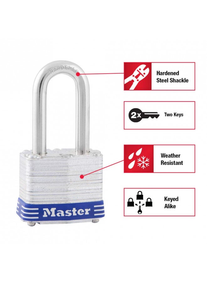 Master Lock Outdoor Padlocks, Lock Set with Keys, Keyed Alike Padlocks, 3 Pack