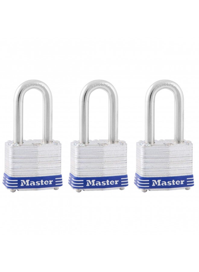 Master Lock Outdoor Padlocks, Lock Set with Keys, Keyed Alike Padlocks, 3 Pack