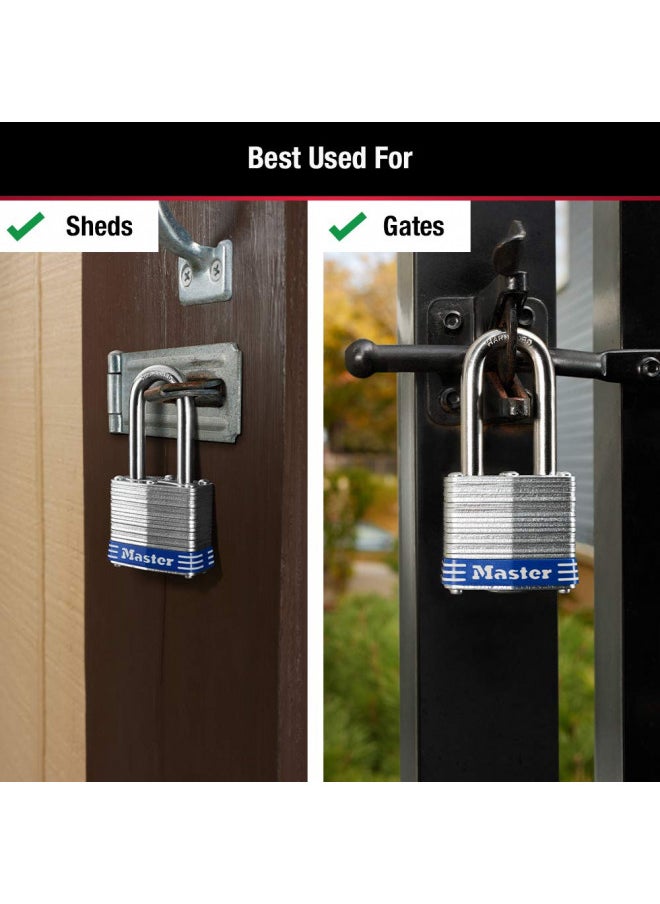 Master Lock Outdoor Padlocks, Lock Set with Keys, Keyed Alike Padlocks, 3 Pack