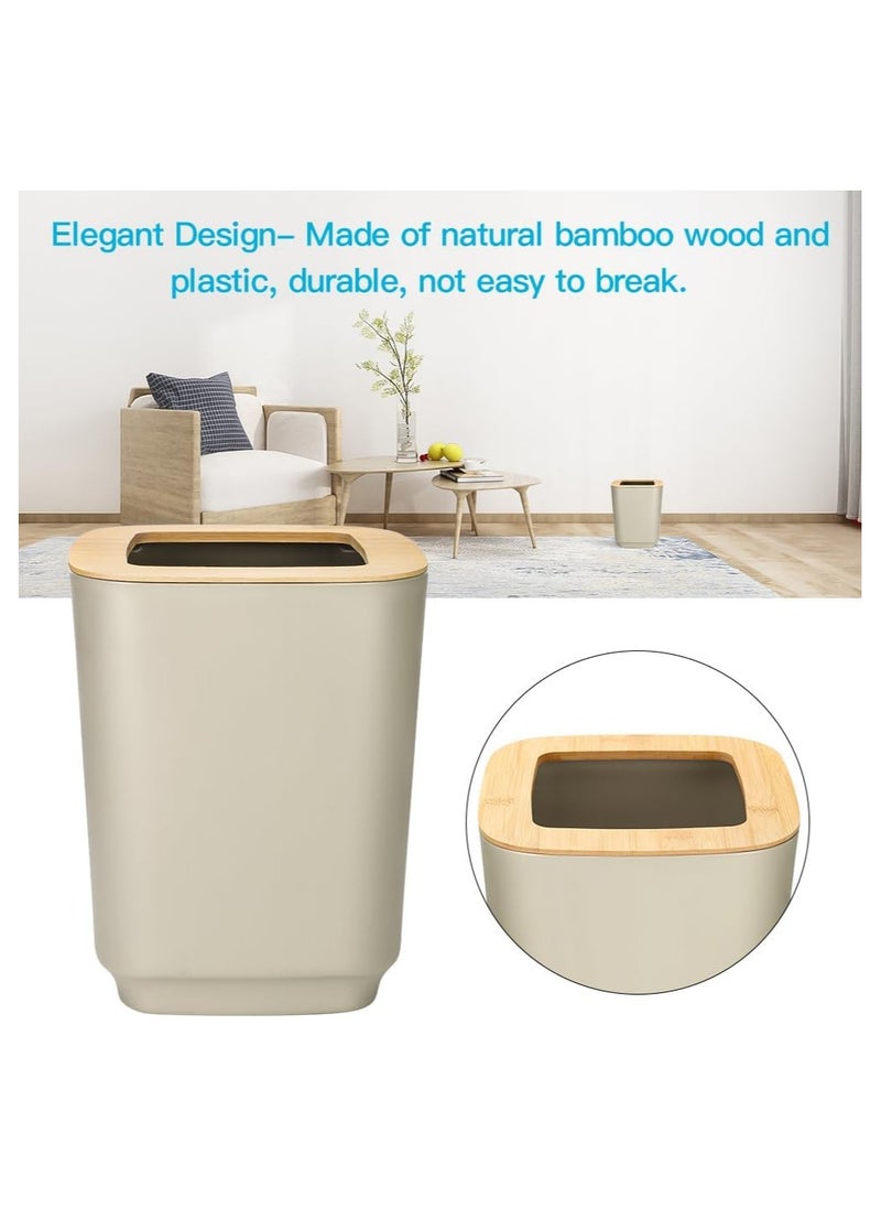 6 Piece Bathroom Accessories Set Beige Bamboo