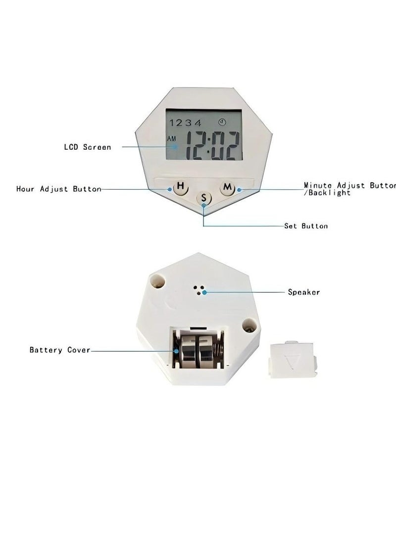 Weekly Pill Organizer Electronic 7 Day Pill Box with 4 Alarm Reminders Travel Pills Containers Daily Pill Planner Box