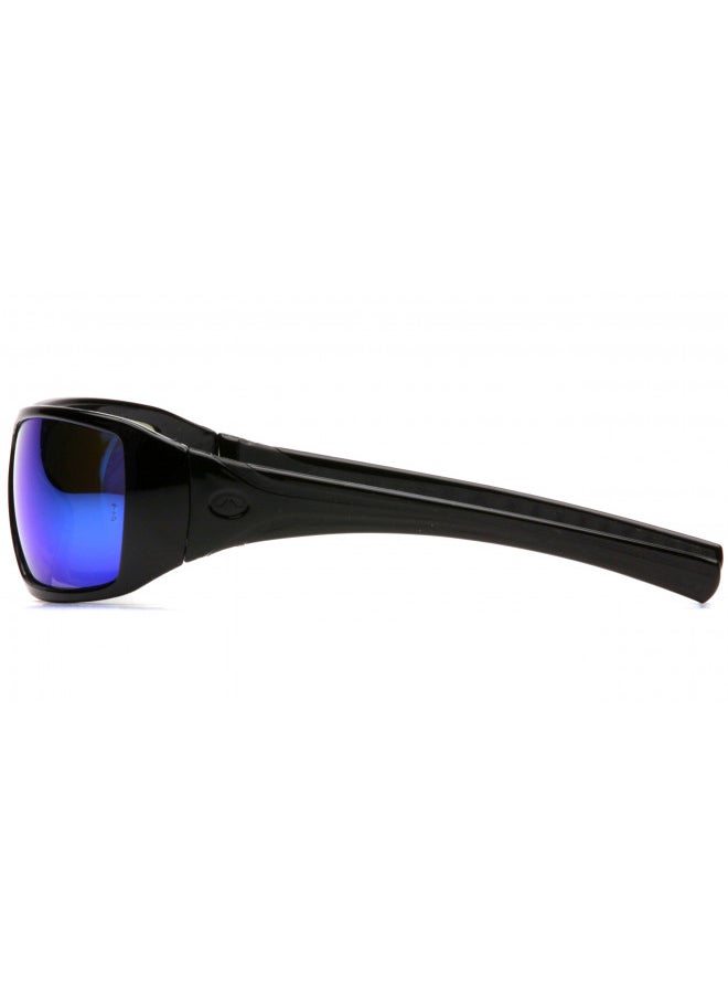 Pyramex Safety-SB5665D Goliath Safety Eyewear, Black Frame, Ice Blue Mirror Lens