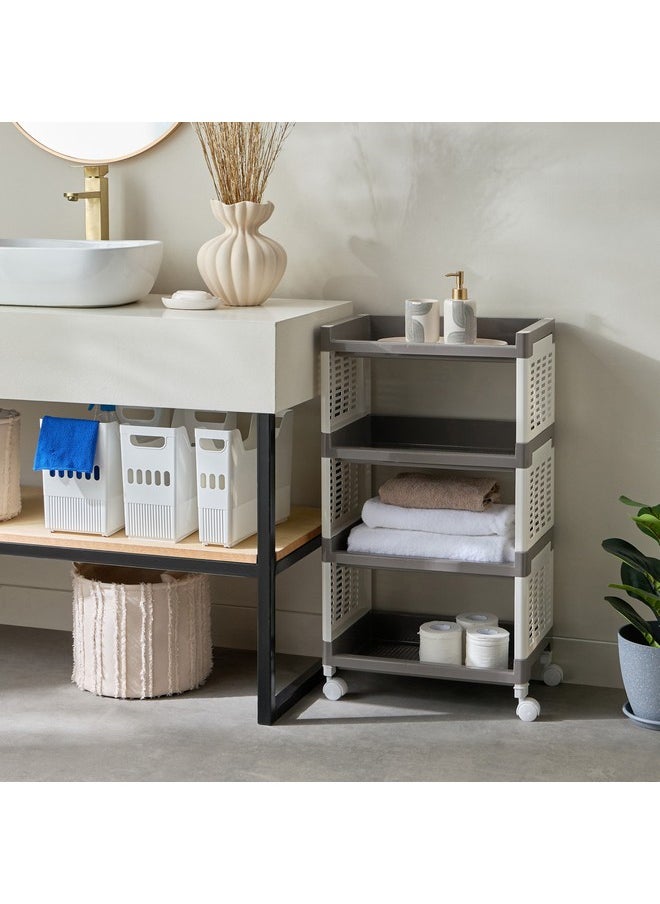 Easystore 4-Layer Storage Shelf with Wheels 46 x 82.5 x 29.5 cm