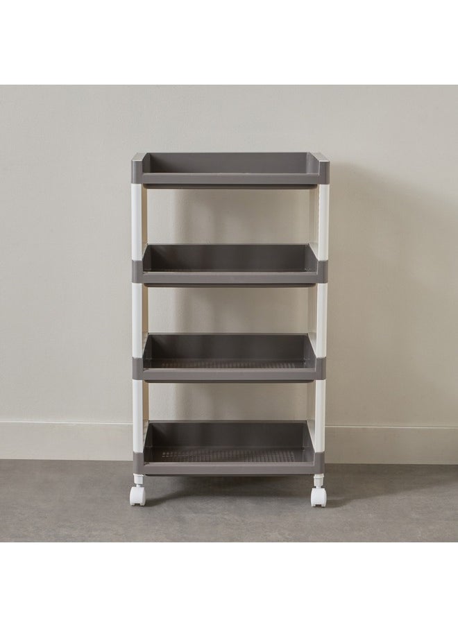 Easystore 4-Layer Storage Shelf with Wheels 46 x 82.5 x 29.5 cm