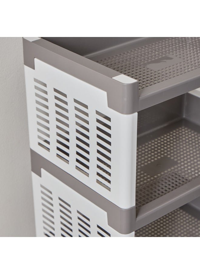 Easystore 4-Layer Storage Shelf with Wheels 46 x 82.5 x 29.5 cm