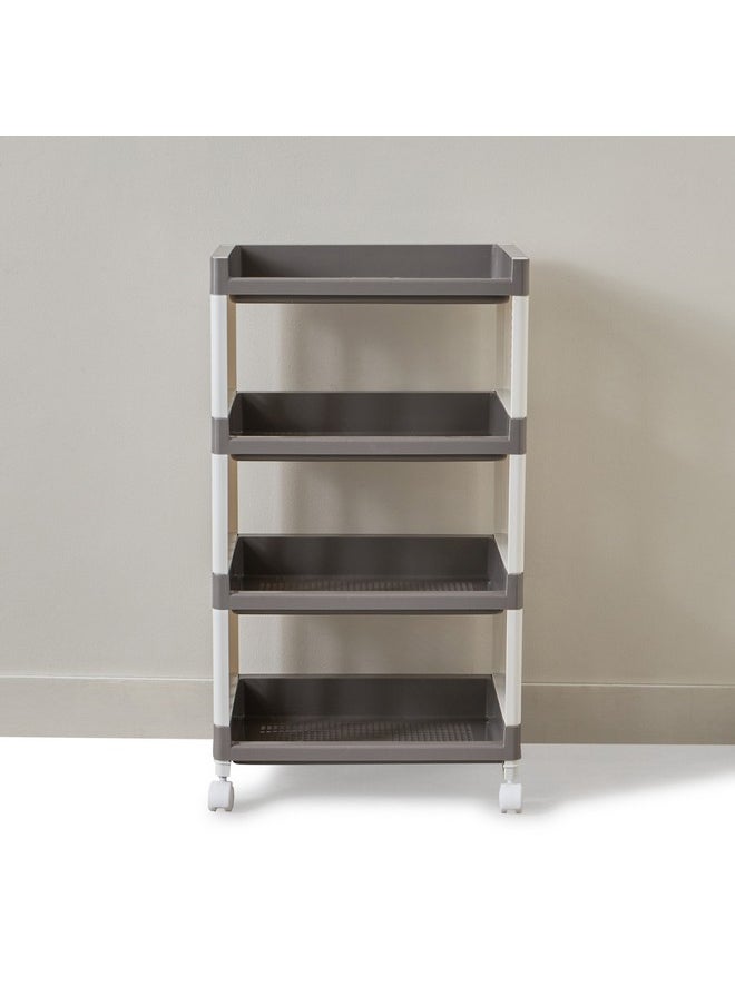 Easystore 4-Layer Storage Shelf with Wheels 46 x 82.5 x 29.5 cm