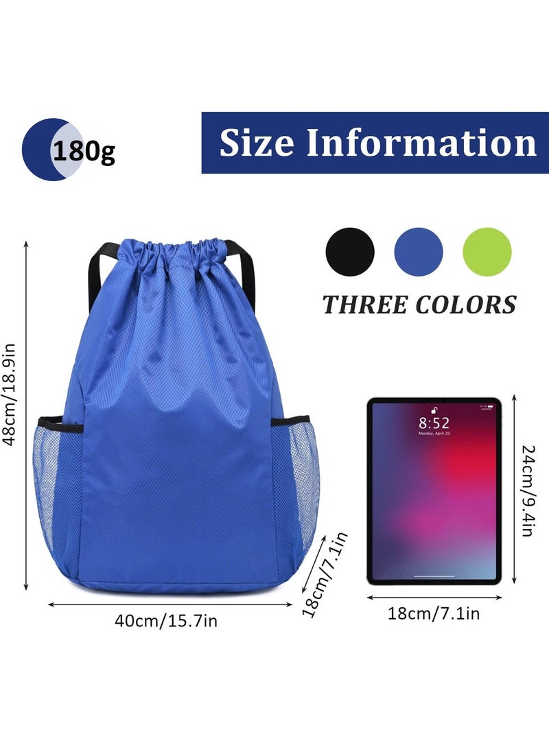 Sports Gym Bag, Drawstring Waterproof Bags,Oxford fabric Backpack Bags for men and women, for Sports School Beach Holidays Swimming Trave, 40*48cm