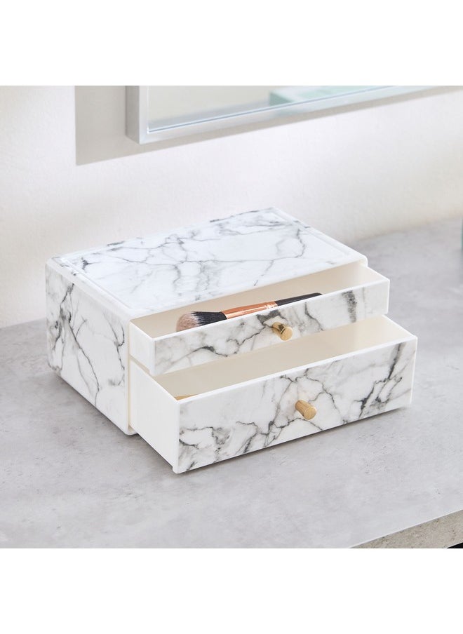 Magnus 2-Tier Storage Drawer Box with Knobs 23.9 x 11 x 15 cm