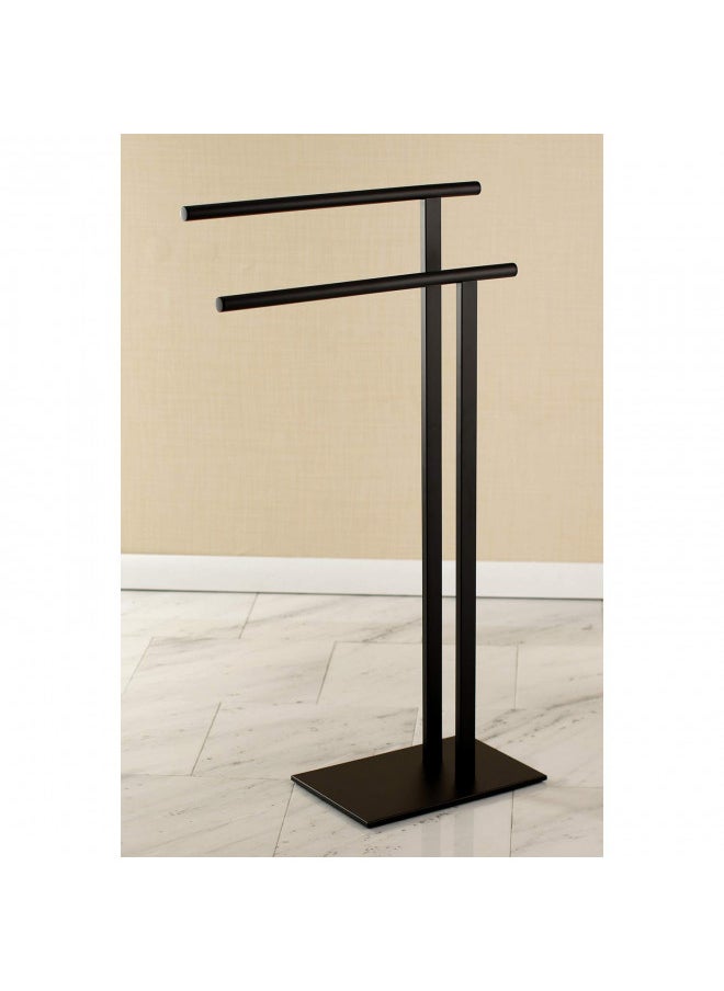 Kingston Brass SCC6030 Edenscape Freestanding Towel-Rack, Matte Black 32.44 x 17.81 x 7.88