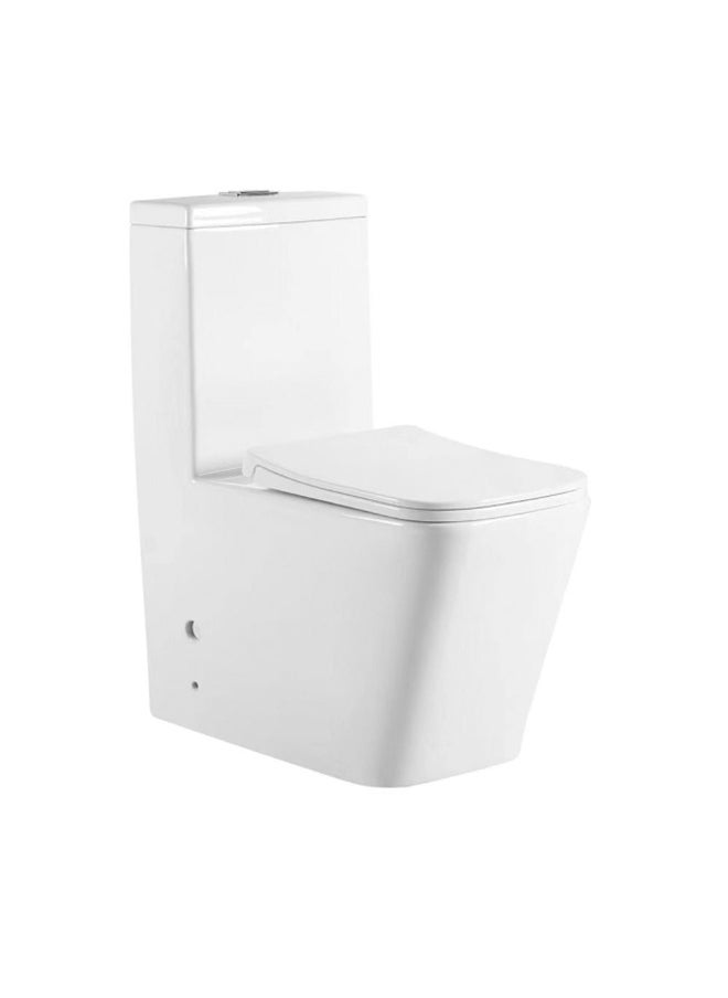 Milano Wc One Piece S-Trap 250Mm 660 X 350 X 800Mm White Ceramic Water Closet S Trap Toilet Bowl Water Closet Wc Tank For Toilet Bathroom Washroom - White