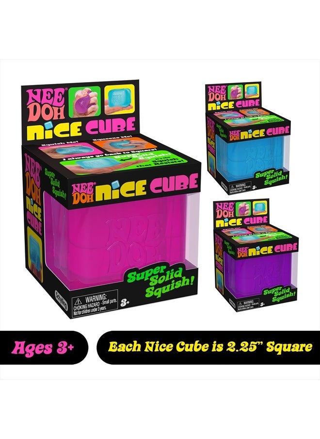 NeeDoh Nice Cube - Sensory Squeeze Toy with Super Solid Squish - 2.25