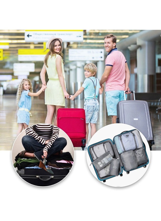 Packing Cubes 7 Pieces, Grey, One Size