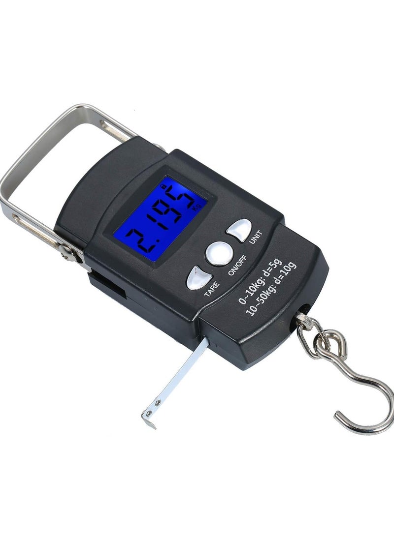 Portable Luggage Scale, 50kg Electronic Digital Suitcase Travel Bag Hanging Weighing Scale, Luggage Scale with Automatic Reading.