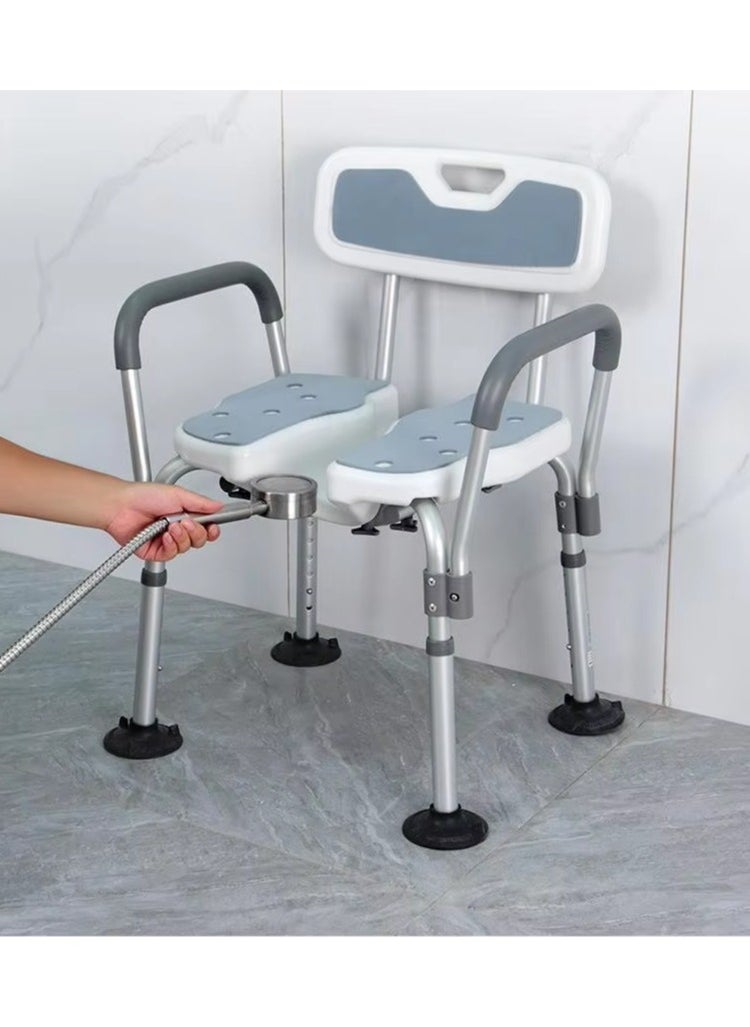 Professional Aluminum Shower Chairs For Disabled Non-Slip Bathtub Shower Chair Seat