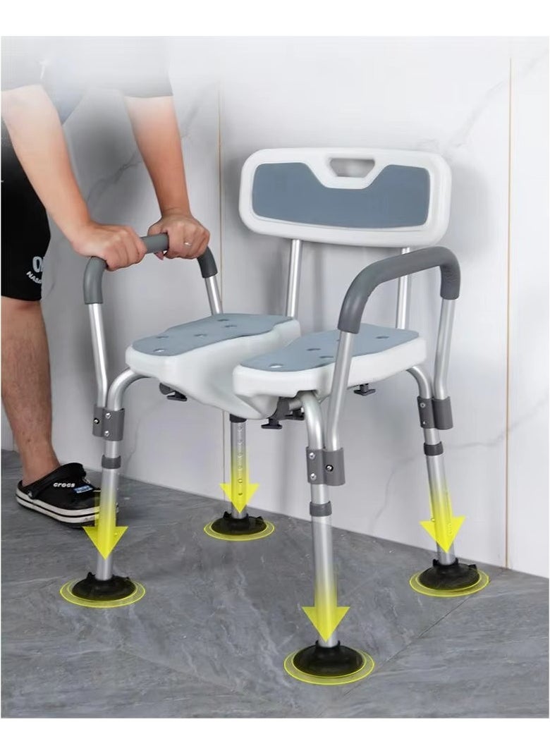 Professional Aluminum Shower Chairs For Disabled Non-Slip Bathtub Shower Chair Seat