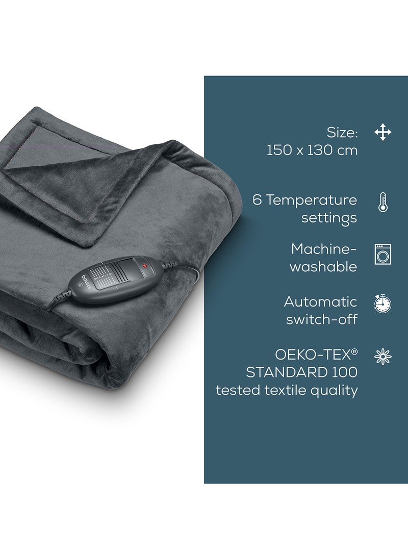 HD 74 Limited Edition Electric Heated Blanket Extra Soft & Breathable 6 Temperature Settings Fast Heating Auto Shut-Off