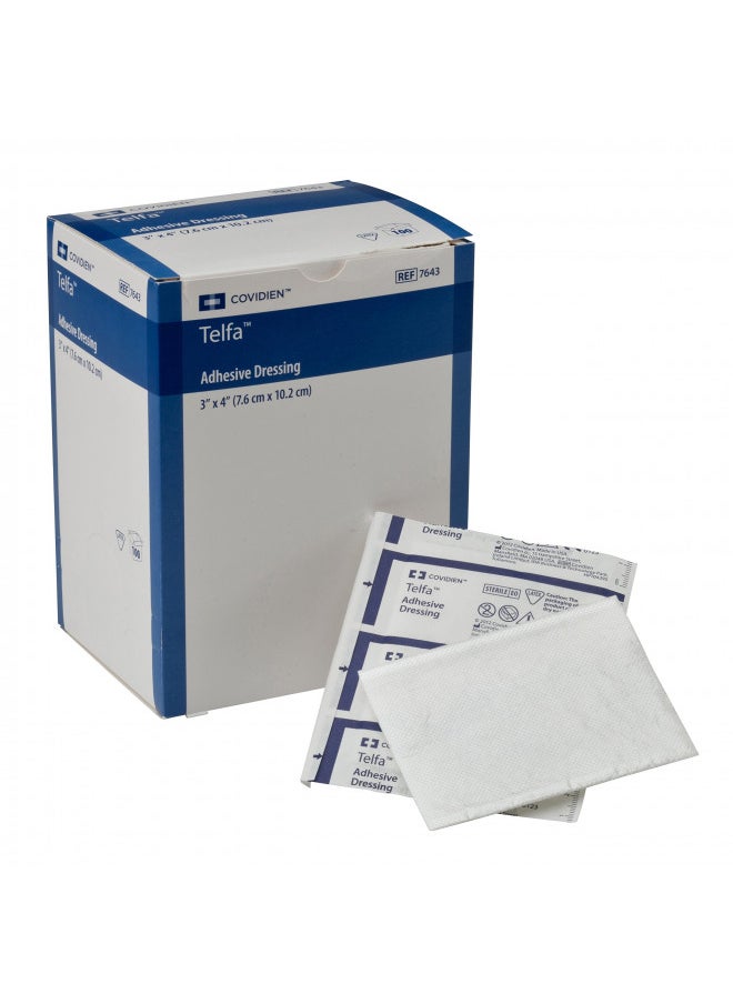 Covidien 7643 Telfa Adhesive Dressing, Sterile 1's in Peel-Back Package, 3