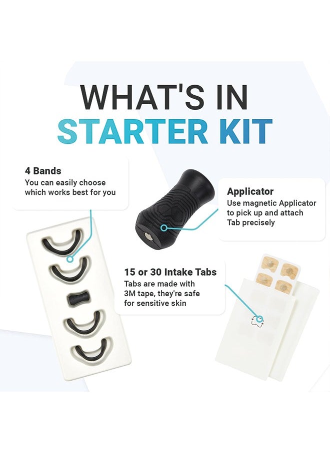 Intake Breathing Nasal Strip Starter Kit (30 Count, Black) - Boost Oxygen Intake, Reduce Snoring, Improve Sleep Quality - Sweat Resistant, Skin Safe Nasal Strips - Extra Strength Snoring Solution