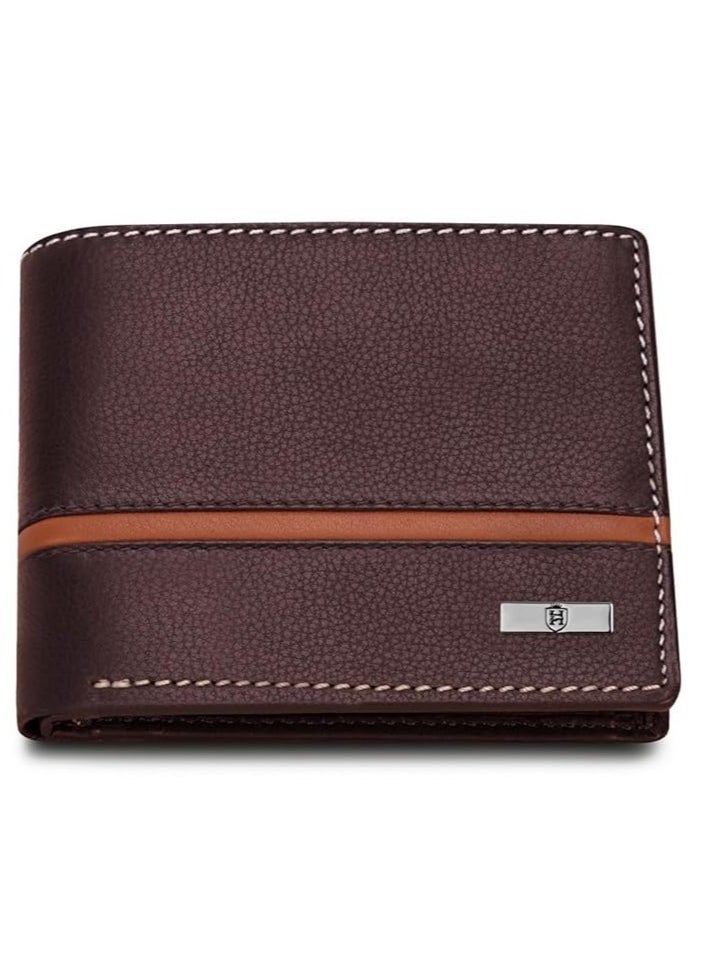 HORNBULL Denial Brown Leather Wallet for Men | Wallets Men with RFID Blocking | Mens Wallet Leather