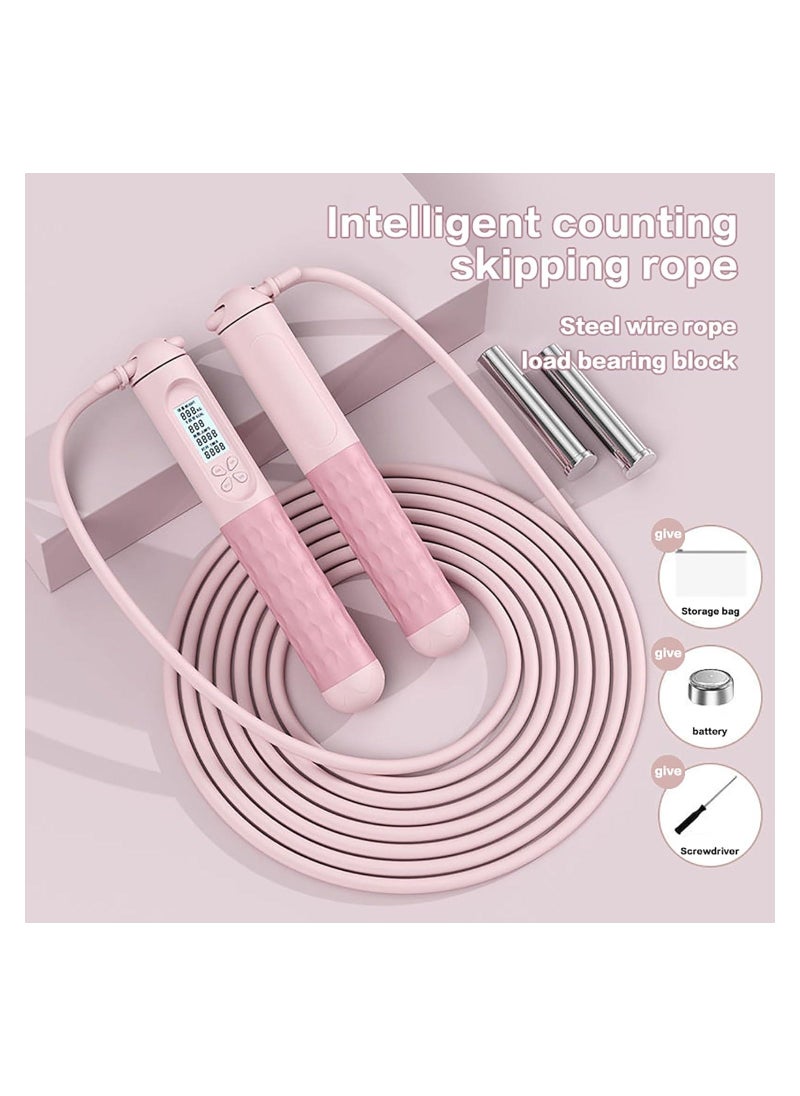 Smart Skipping Rope with Counter, Cordless Jump Rope with Counter, Ropeless Jump Rope 2 In 1 with Cordless Ball, Weighted Jump Rope with Calorie Counter Adjustable Anti-Tangle for Indoor/Outdoor
