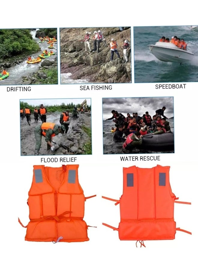 FFA SPORTS Child & Adult Life Jacket Swim Vest with Adjustable Belts with Whistle For Outdoor Drifting, Life Jacket For floating Safely