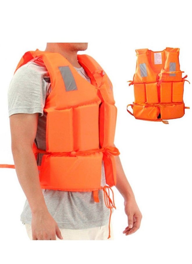 FFA SPORTS Child & Adult Life Jacket Swim Vest with Adjustable Belts with Whistle For Outdoor Drifting, Life Jacket For floating Safely