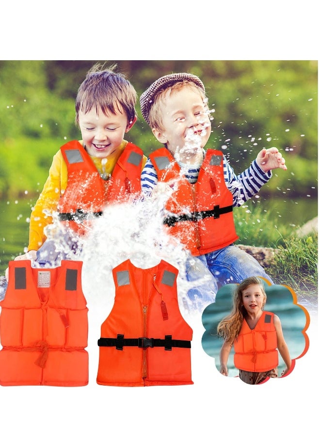 FFA SPORTS Child & Adult Life Jacket Swim Vest with Adjustable Belts with Whistle For Outdoor Drifting, Life Jacket For floating Safely