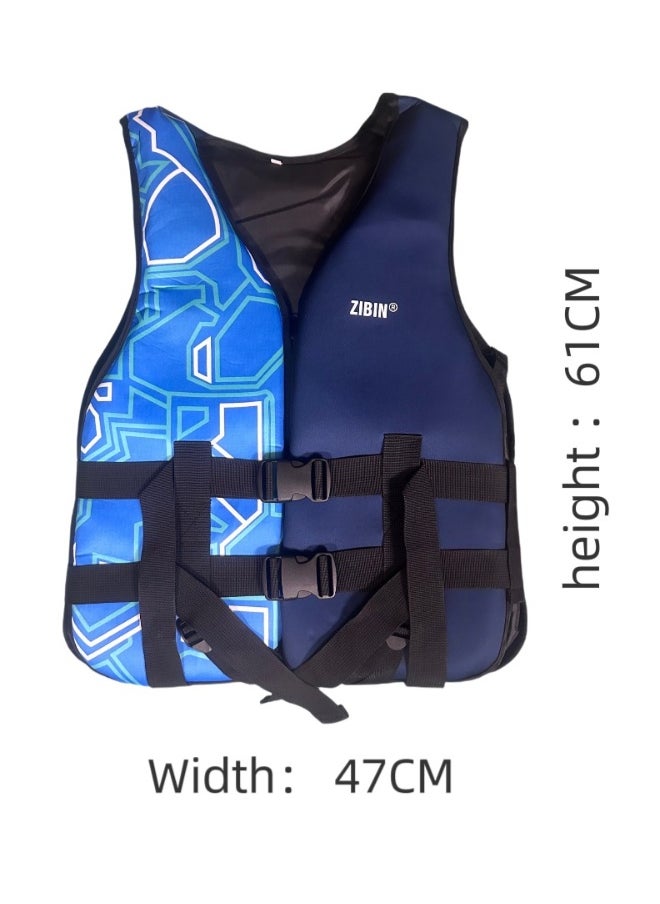 Adult Safety Life Jacket with Adjustable Straps, Whistle, and Enhanced Buoyancy for Kayaking, Boating, and Fishing