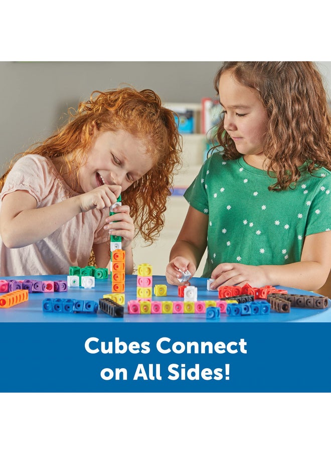 Learning Resources MathLink Cubes - Set of 100 Cubes, Ages 5+, Kindergarten, STEM Activities, Math Manipulatives, Counting Blocks, Homeschool Supplies, Kindergartner Classroom Supplies