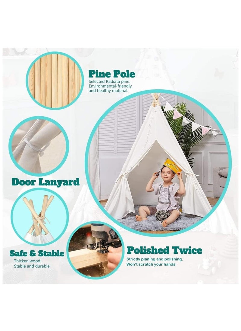 Portable Kids play Teepee Tent Cotton Canvas Outdoor indoor tent house kids Games Playhouse