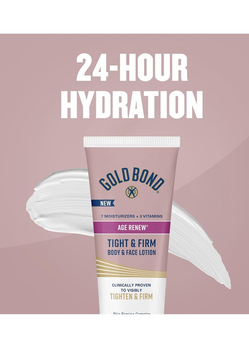 Gold Bond Age Renew Tight & Firm Body & Face Lotion with Proteins & Lipids, Skin Firming Lotion for Aging, Dry Skin, 8 oz.