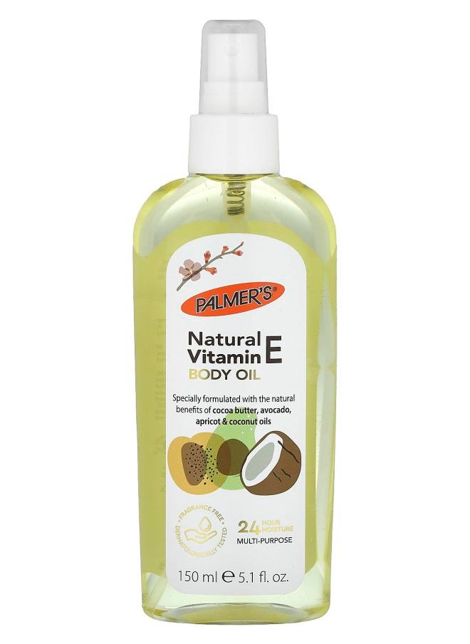 Natural Vitamin E Body Oil Fragrance Free 5.1 fl oz (150 ml)