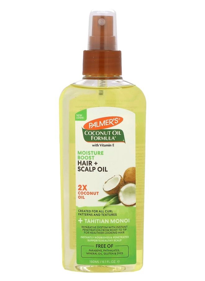 Coconut Oil Formula With Vitamin E Moisture Boost Hair + Scalp Oil 5.1 fl oz (150 ml)