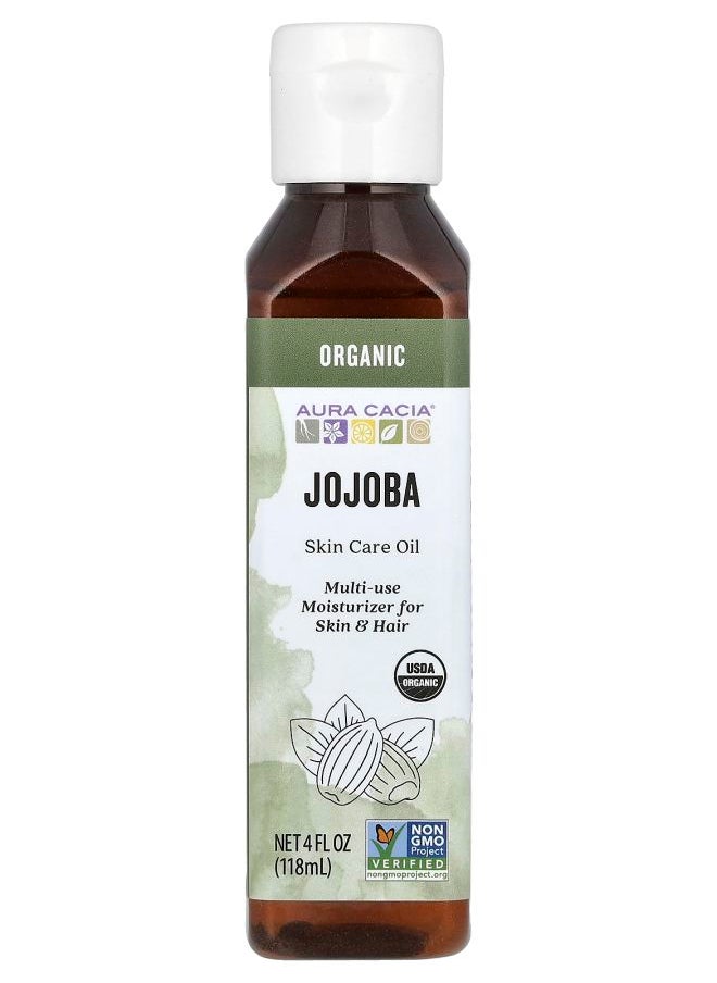 Organic Skin Care Oil Jojoba 4 fl oz (118 ml)