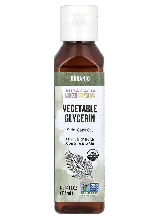 Organic Skin Care Oil Vegetable Glycerin 4 fl oz (118 ml)