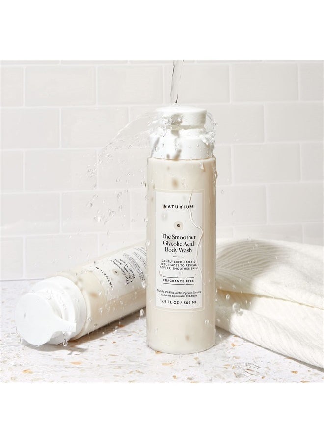 The Smoother Glycolic Acid Exfoliating Body Wash, Soft & Smoothing Cleanser, 16.9 oz