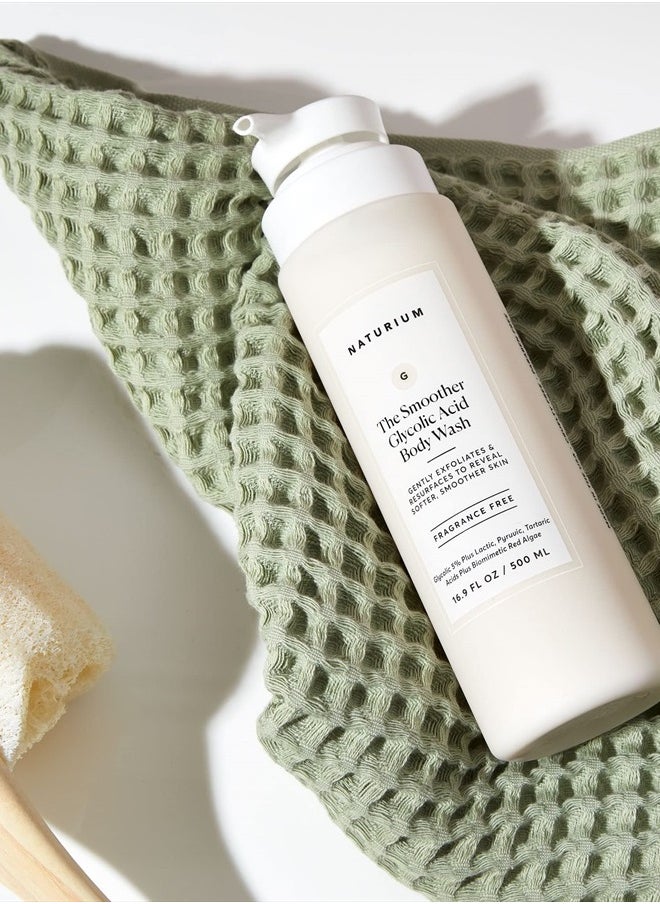 The Smoother Glycolic Acid Exfoliating Body Wash, Soft & Smoothing Cleanser, 16.9 oz