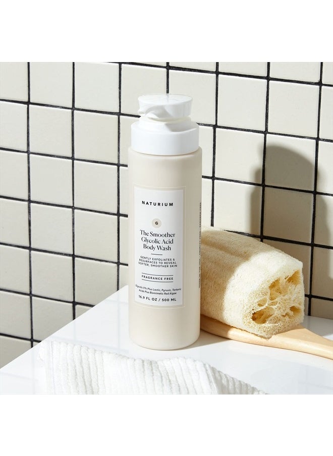 The Smoother Glycolic Acid Exfoliating Body Wash, Soft & Smoothing Cleanser, 16.9 oz