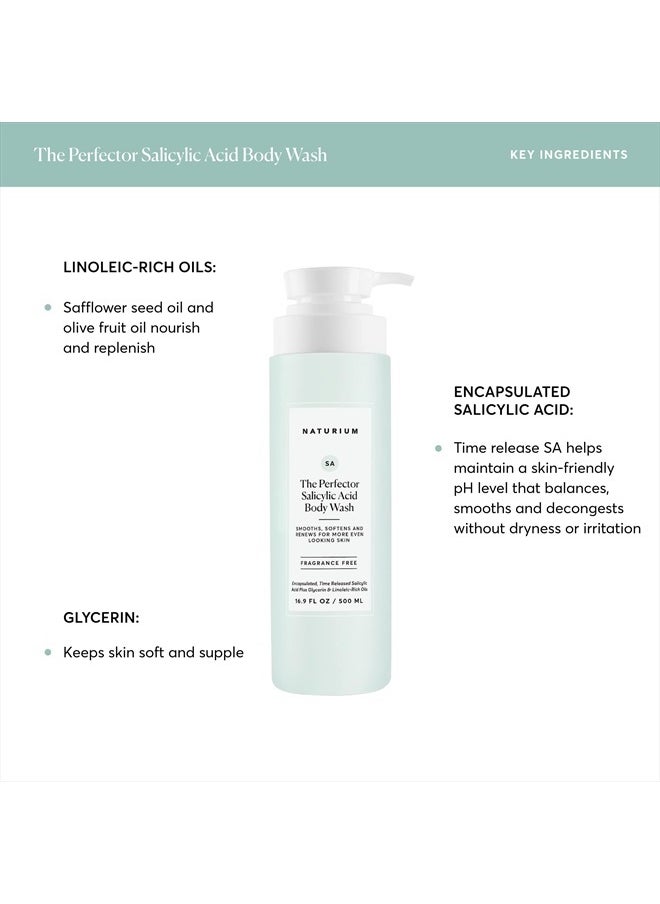 The Perfector Salicylic Acid Body Wash, Gentle & Smoothing Cleanser, 16.9 oz