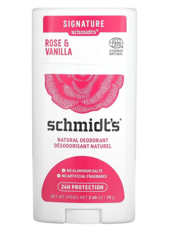 Natural Deodorant Rose & Vanilla 2.65 oz (75 g)