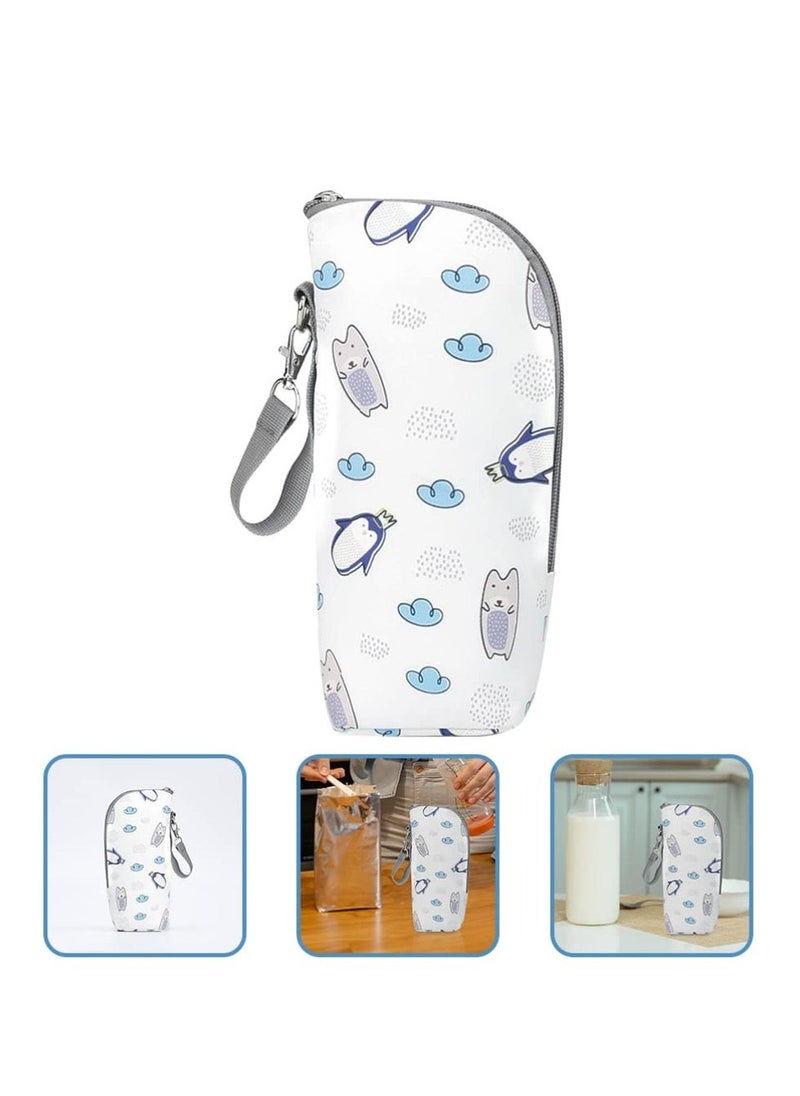 Baby Bottle Cooler Bag, Baby Bottle Thermal Bag, Bottle Bag for Daycare Baby Milk Cooler, Children Water Cup Bag, White Accessories Breast Milk Interlayer Cotton, Travel Bags Portable Bottle Bag