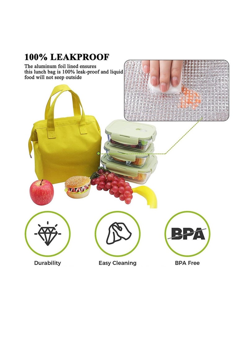 Lunch Bag Bento Bag, Thickened Thermal Insulation Refrigerated Bento Tote Bag, Lunch Box Carrying Bag for Students Ladies Men Picnic Work Outdoor