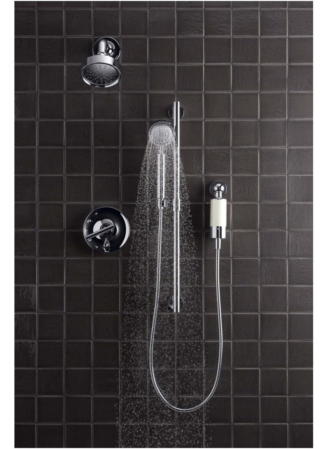 Kohler 30646-CP Aquifer Shower Water Filtration System, Reduce Chlorine, Includes Filter Replacement, Polished Chrome