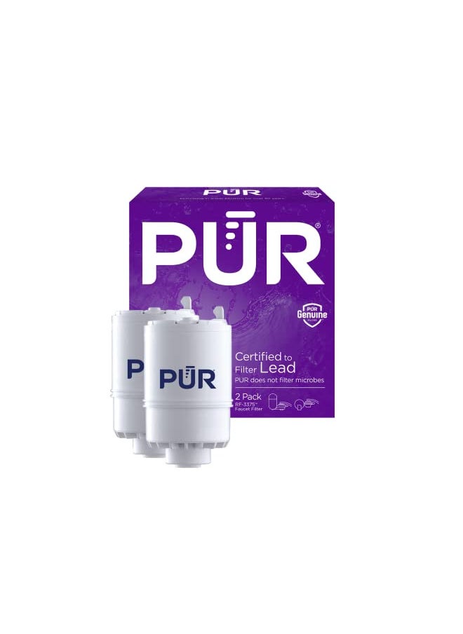 PUR Water Filter Replacement for Faucet Filtration Systems (2 Pack) Compatible with all PUR Faucet Filtration Systems